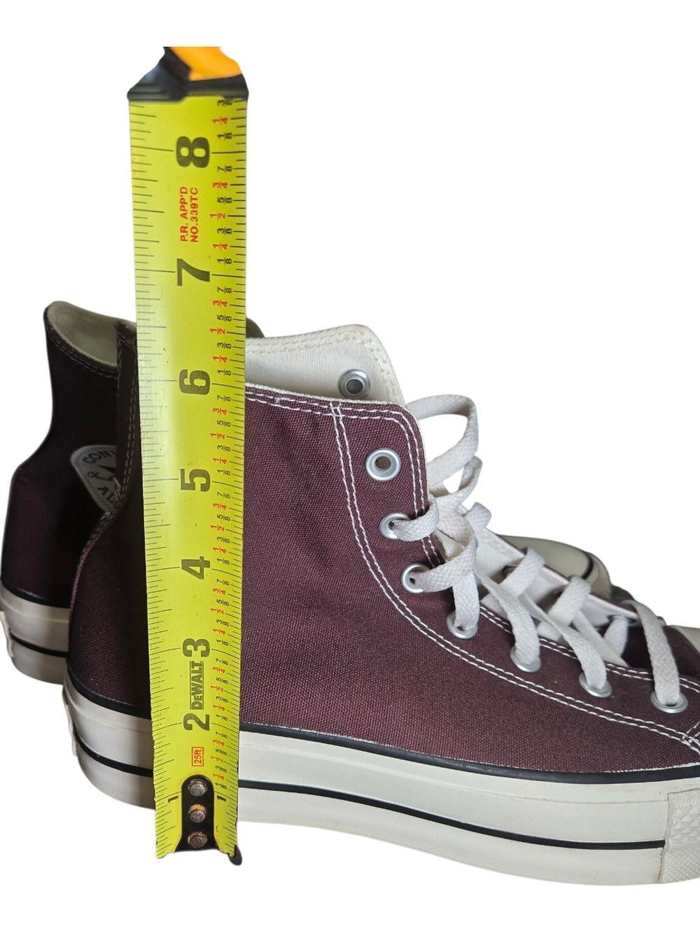 Converse High Top Sneakers Brown with White Accents - Picture 5 of 6